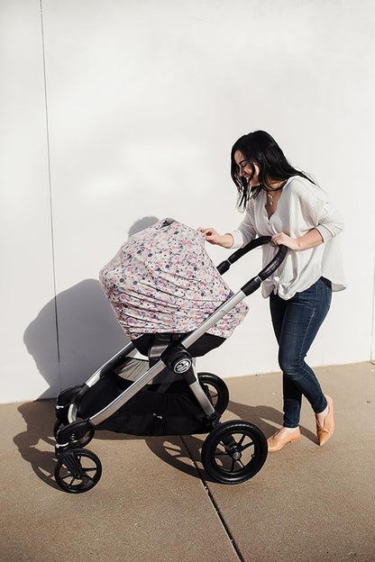 Copper Pearl Multi-Use Cover: Car Seat Covers, Nursing Cover, and Stroller Cover for Sun - Stretchy Fabric, All-Season Use, Stylish Designs, Easy Access for Moms - Morgan
