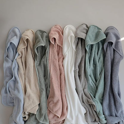 mushie Baby Hooded Towel | Organic Cotton (Baby Blue)