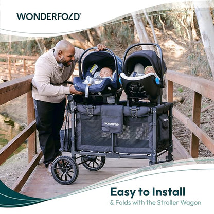 WONDERFOLD Infant Car Seat Adapter for Britax Car Seat - Full 360-Degree Rotation, Easy to Install & Folds with Wagon Stroller, L2 Series